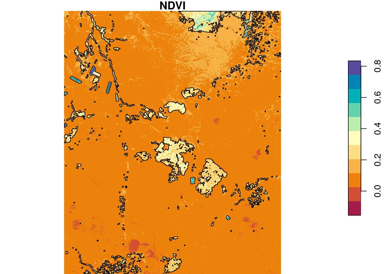 Segments with NDVI>0.2