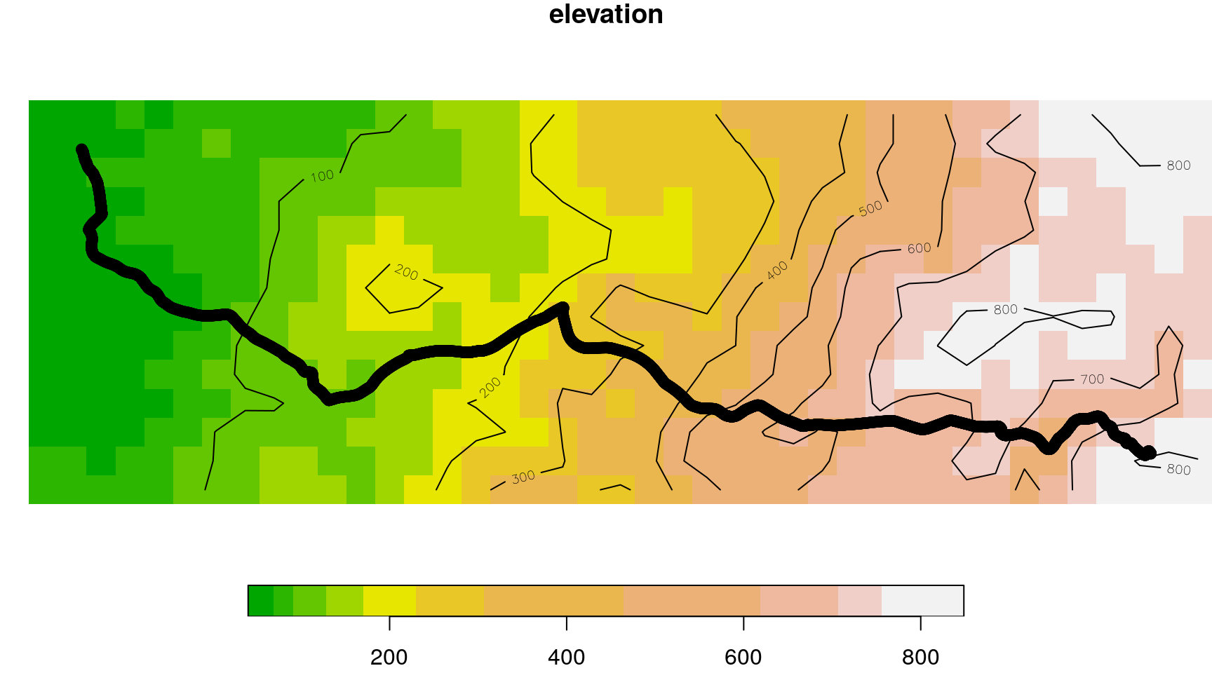 GPS track and elevation