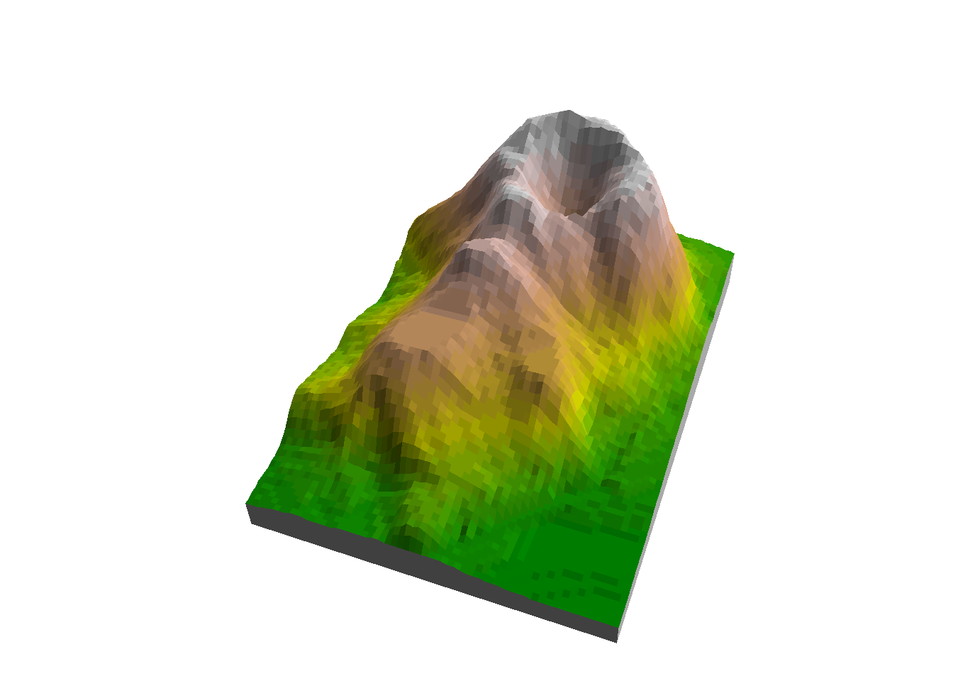 3D image of the `volcano` dataset
