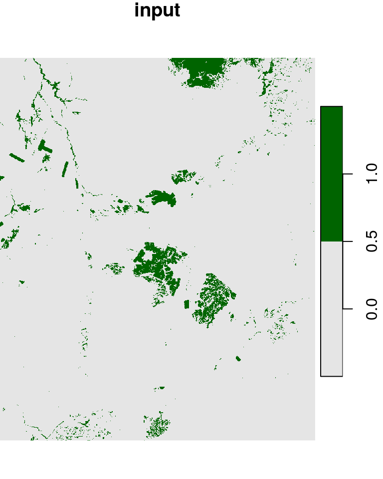 "Buffering" `1` values in a raster with `0`s and `1`s, using a focal filter with `max`