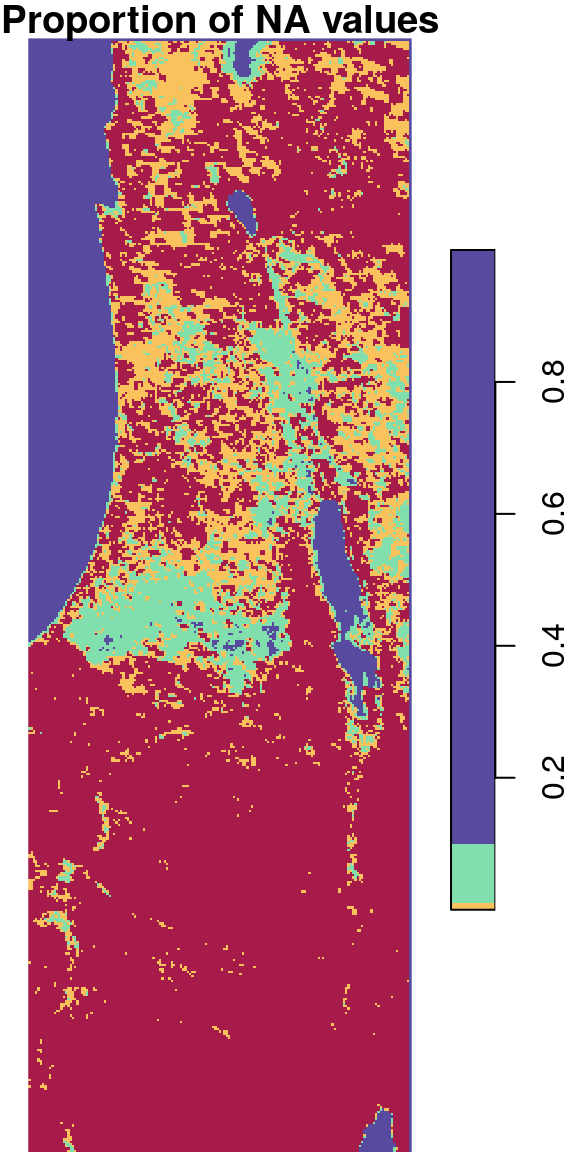 Proportion of `NA` values per pixel