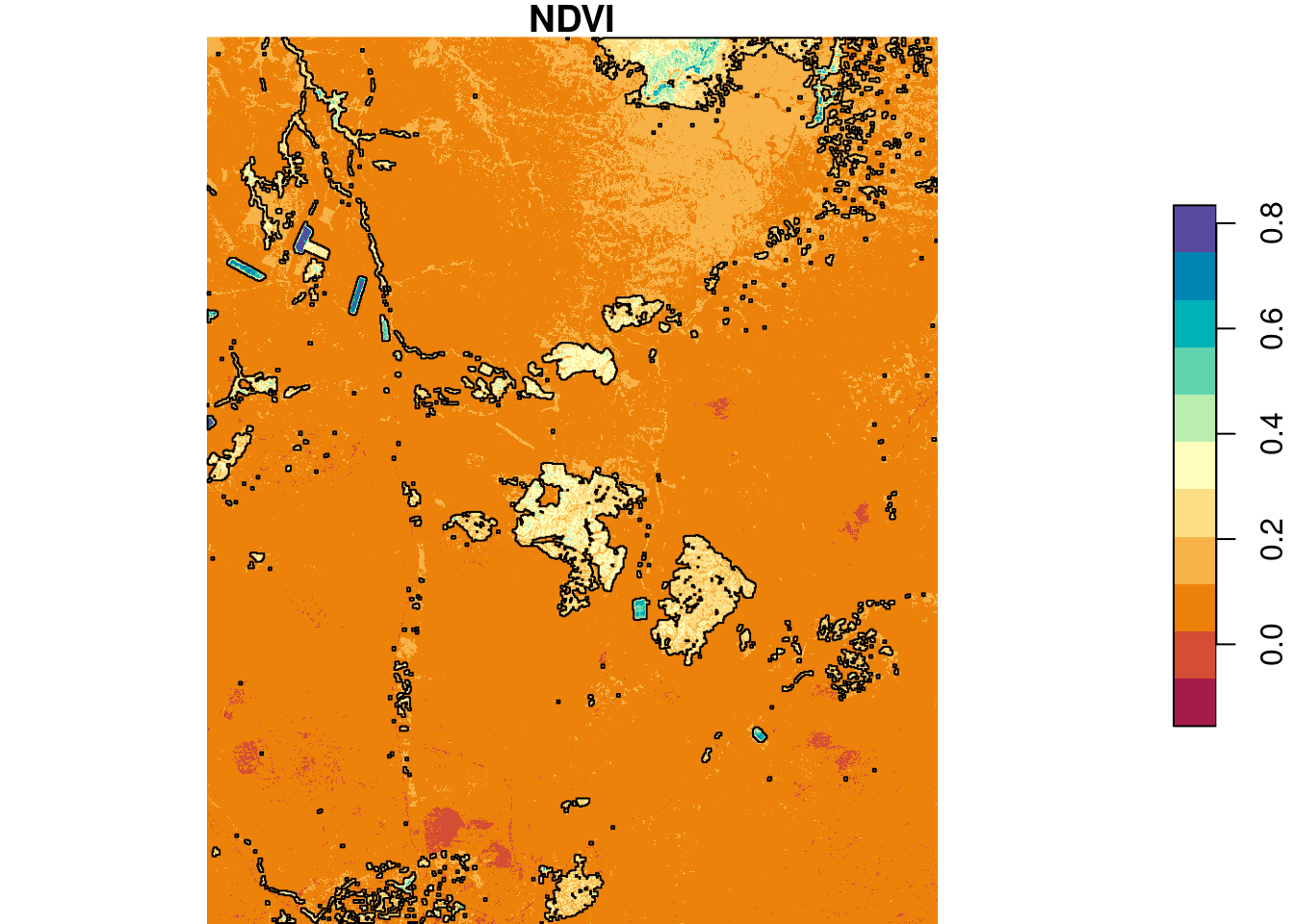 Segments with NDVI>0.2