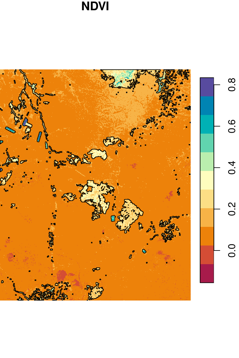 Segments with NDVI>0.2