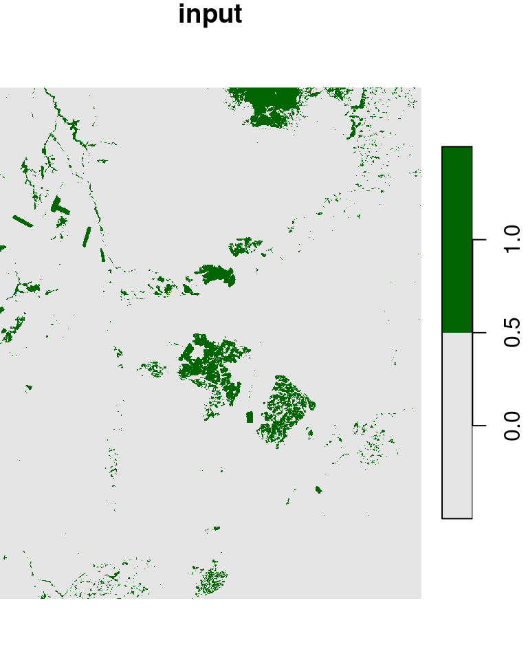 "Buffering" `1` values in a raster with `0`s and `1`s, using a focal filter with `max`