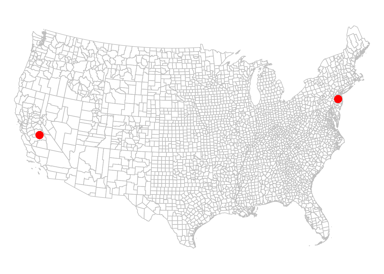 California and New Jersey centroids