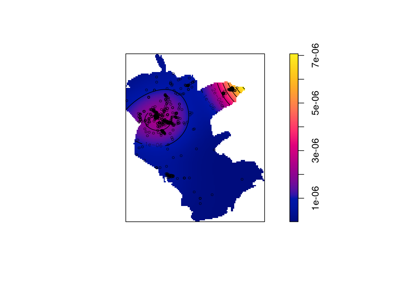 Plant observation density, \texttt{im} object