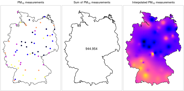 $PM_{10}$ measurements: a continuous phenomenon (https://edzer.github.io/UseR2016/)